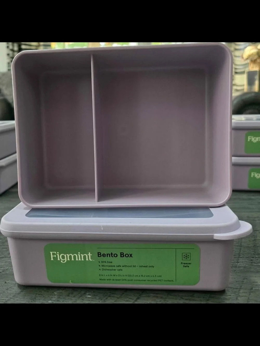 New Grayish Purple Bento Box Two-Compartment Lunch Container (Set Of 2)